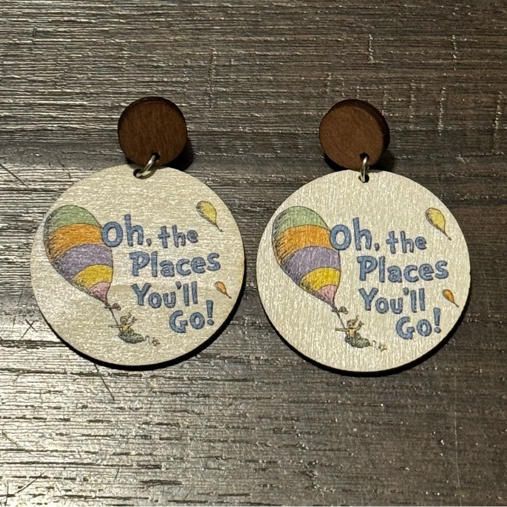 Colorful Oh, the places you’ll go Earrings